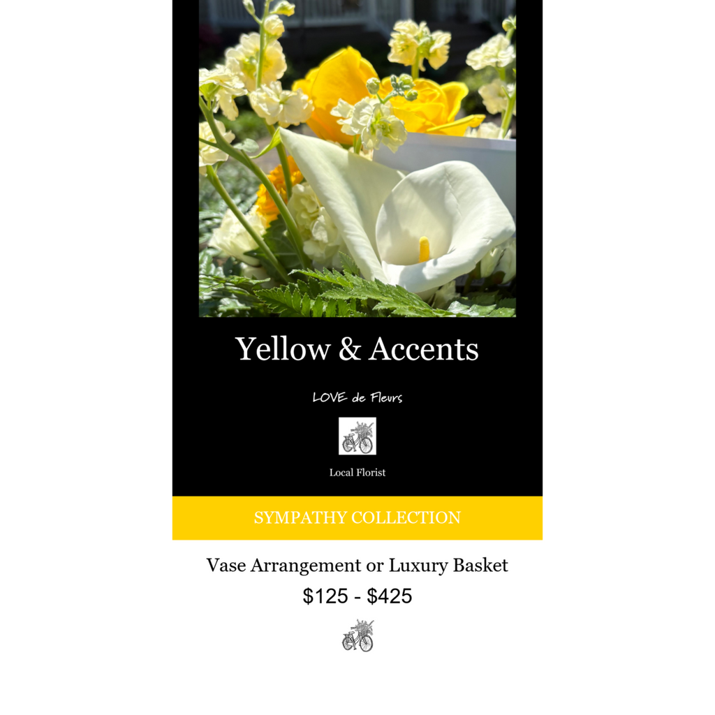 YELLOW & ACCENTS SYMPATHY FLOWERS